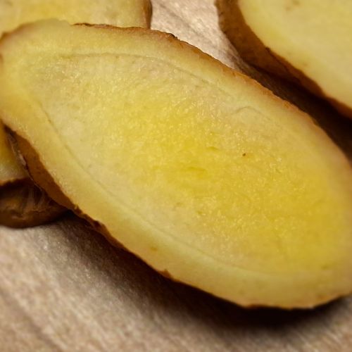 Ingwerscheibe Nahaufnahme